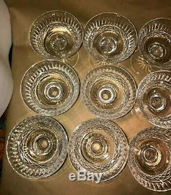 Waterford Tramore Pattern Irish Cut Crystal Set Of 12 Sherbet Champagne Glasses