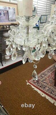 Waterford style Crystal 5 Arm Chandelier cut crystal glass lots of real crystals