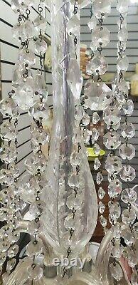 Waterford style Crystal 5 Arm Chandelier cut crystal glass lots of real crystals