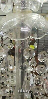 Waterford style Crystal 5 Arm Chandelier cut crystal glass lots of real crystals