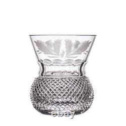 Whiskey Glass Thistle (Cut) by Edinburgh Crystal Signed