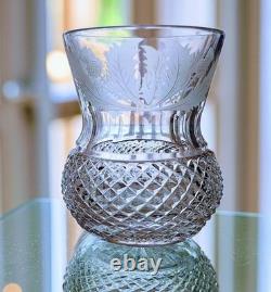 Whiskey Glass Thistle (Cut) by Edinburgh Crystal Signed