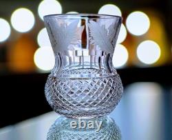 Whiskey Glass Thistle (Cut) by Edinburgh Crystal Signed