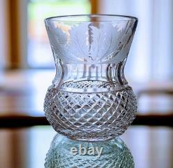 Whiskey Glass Thistle (Cut) by Edinburgh Crystal Signed
