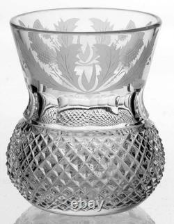 Whiskey Glass Thistle (Cut) by Edinburgh Crystal Signed