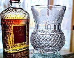 Whiskey Glass Thistle (Cut) by Edinburgh Crystal Signed