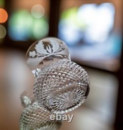 Whiskey Glass Thistle (Cut) by Edinburgh Crystal Signed