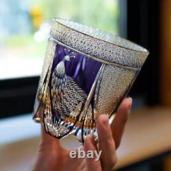 Whiskey Glasses for Scotch, Bourbon, Liquor Cocktail Crystal Glasses Purple 12oz