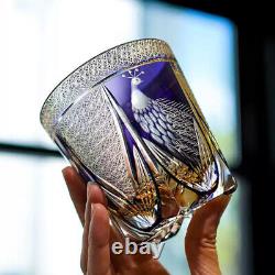 Whiskey Glasses for Scotch, Bourbon, Liquor Cocktail Crystal Glasses Purple 12oz