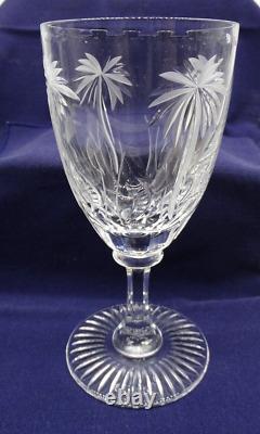 William Yeoward Alexis Fine Crystal Water Glass, Hand Cut Palm Tree Design